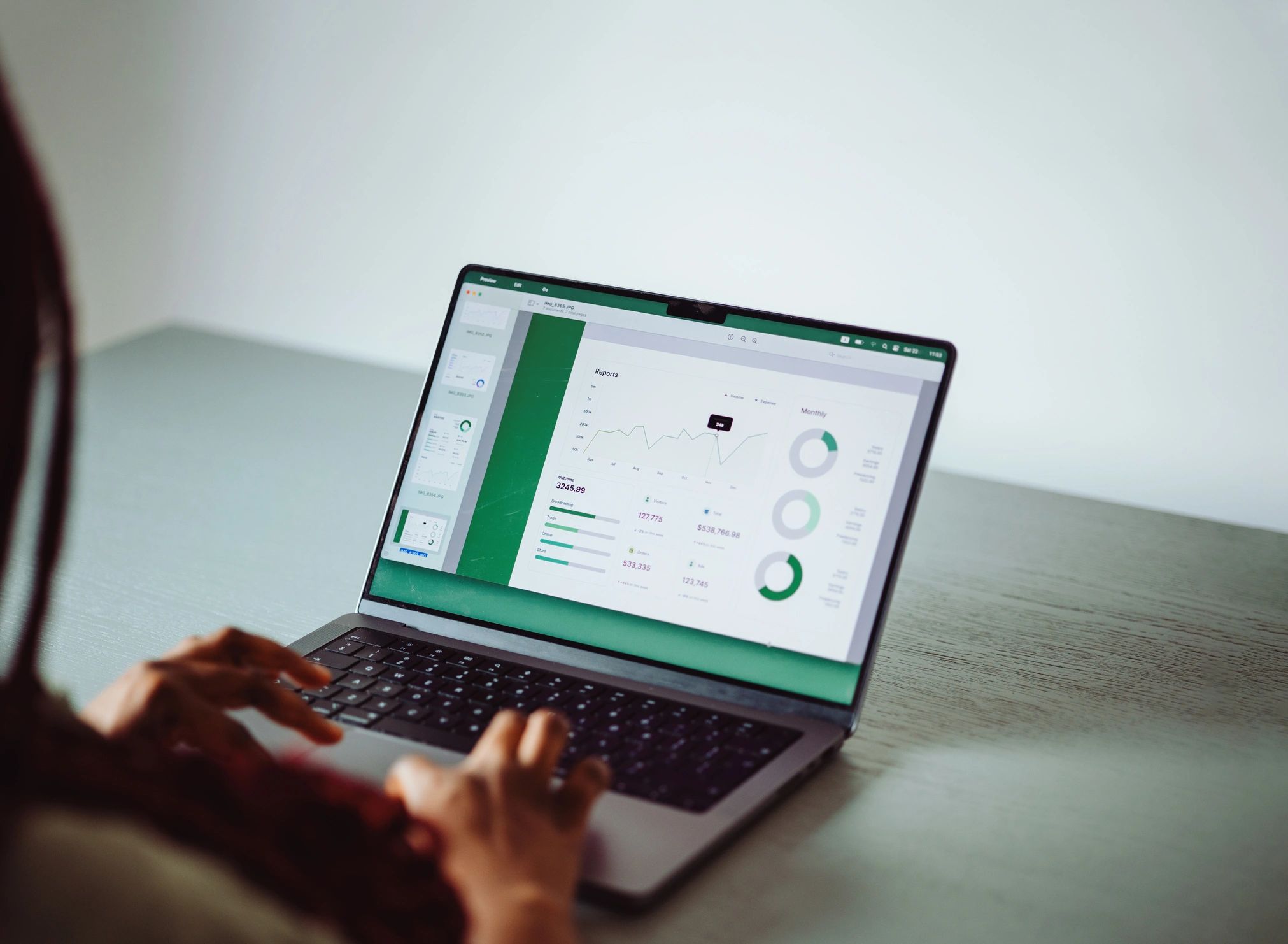 Digital workspace for data entry